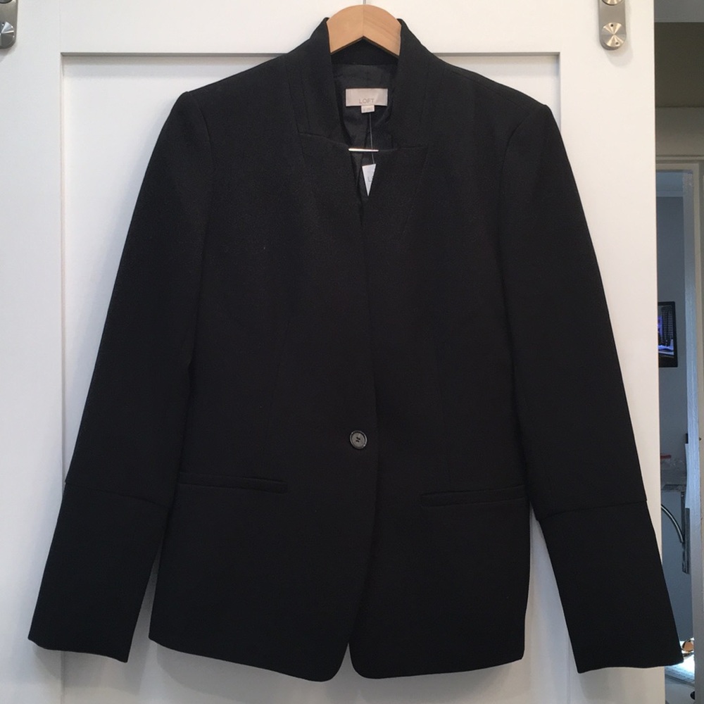 NWT Loft Doubleweave Notched Blazer (size 10)